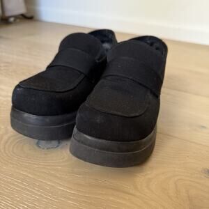 Vintage Y2K Steve Madden Loafers 7 Sugar Black 2000’s Chunky Platform 90’s